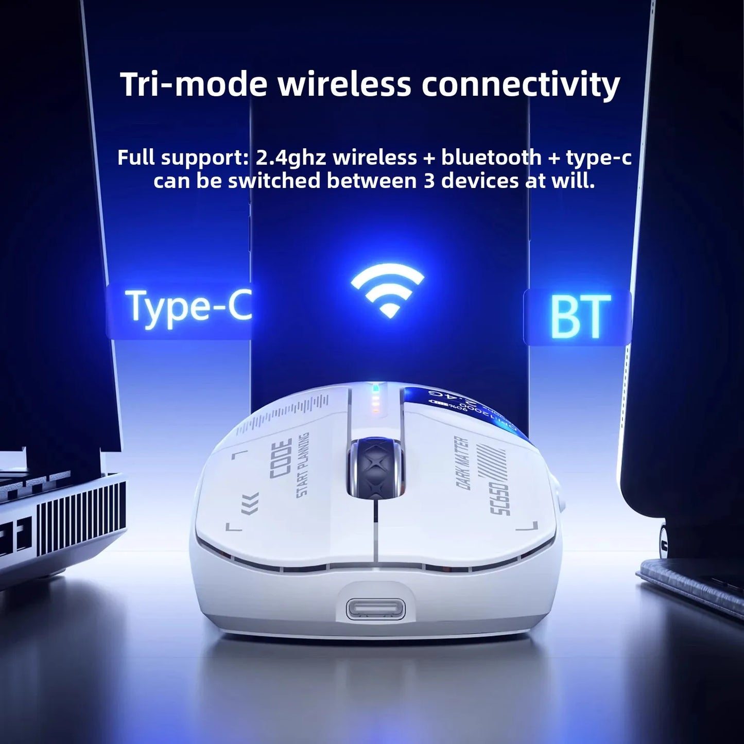 AULA SC650 Wireless Mouse Tri Mode Lightweight Design PAW3311 Sensor 12000dpi 1000Hz gaming mice Customized Pc Accessories gifts