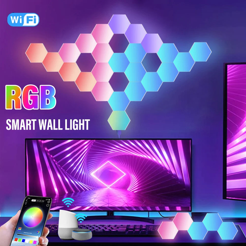 RGB Hexagon Wall Light 🔷🌈