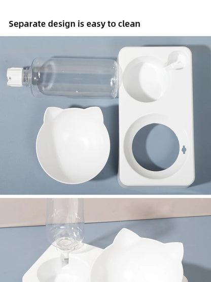 Tilted Pet Food & Water Bowl 🐶🐱🍽️