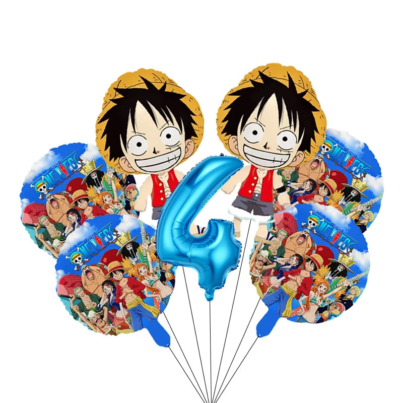 One Piece Birthday Party Decoration Kit – Plates, Cups & Balloons