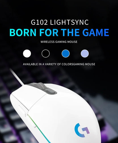 Logitech G102 Lightsync Gaming Mouse with 1ms Response Time for Esports Gamers