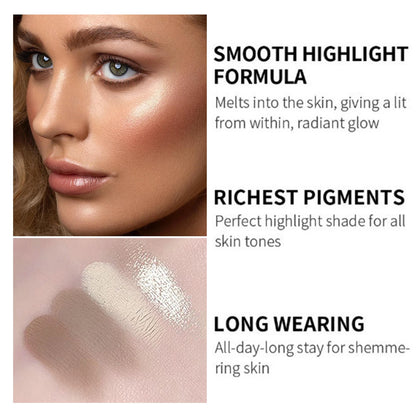 Three-dimensional facial four-color highlight contour palette,matte long-lasting brightening three-dimensional contour cosmetics