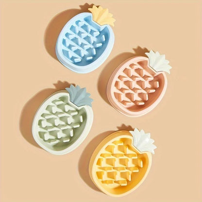 1pc Pineapple Shaped Slow Feeder Pet Bowl Anti-choking Dog Food and Water Bowl Pet Slow Feeding Basin Pet Puzzle Food Feeder