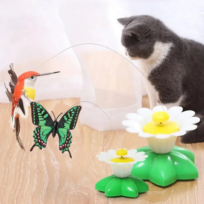 Electric Butterfly Cat Toy Shake Rotating Flying Automatic Humming Bird Intelligence Training Funny Pet Toys Random Color