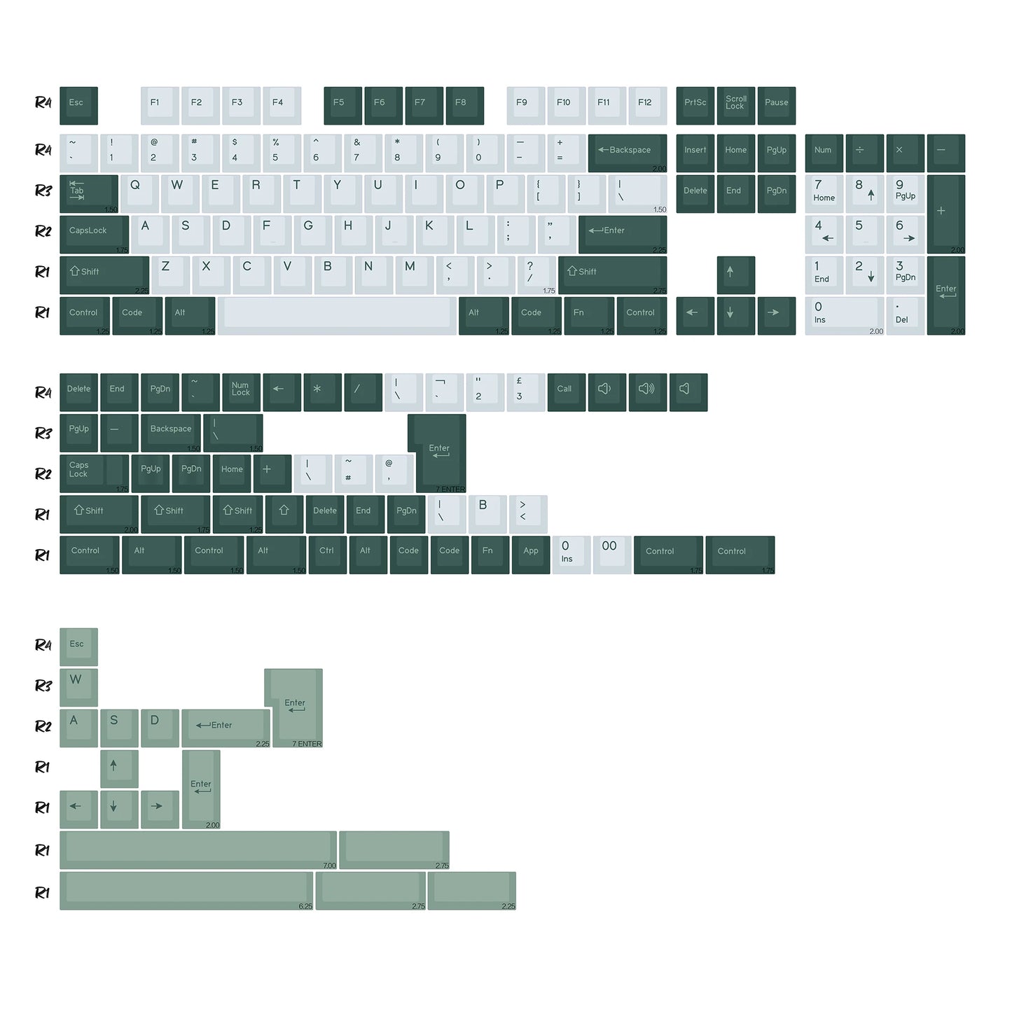 KBDiy GMK Keycap Double Shot GMK Olivia Shoko Jamon WOB Red Samurai Botanical PBT Keycaps Cherry Profile for Mechanical Keyboard