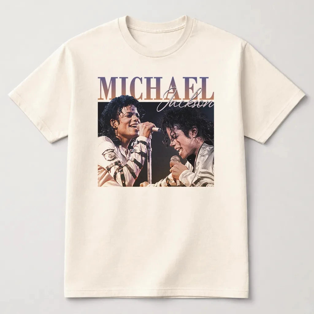 MJ 2026 Movie Michael Jackson Men's Clothing T-Shirt Cotton Y2k Popular Fashion Women's Clothing Summer New T Shirt for Fans
