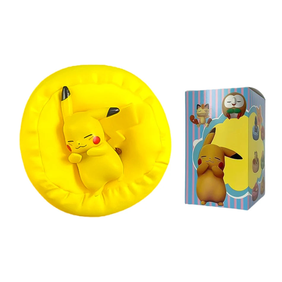 Anime Pok é mon blind box Model Figure 1-12 pcs Pikachu sleep Series Interior Hand Sleeping Position Toys Gift for sfriends