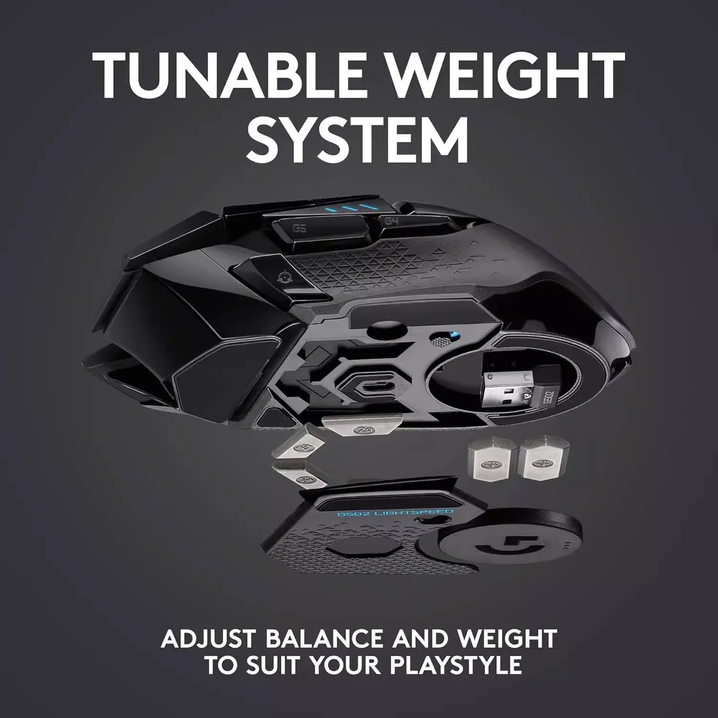 Logitech G502/G502HERO/PRO X SUPERLIGHT/PRO X SUPERLIGHT 2SE RGB gaming mouse, dazzling lights, ergonomics, lightweight design