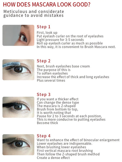SHEDOES Curling Mascara 3-Pack: Waterproof Lash Lift with Plant Squalane
