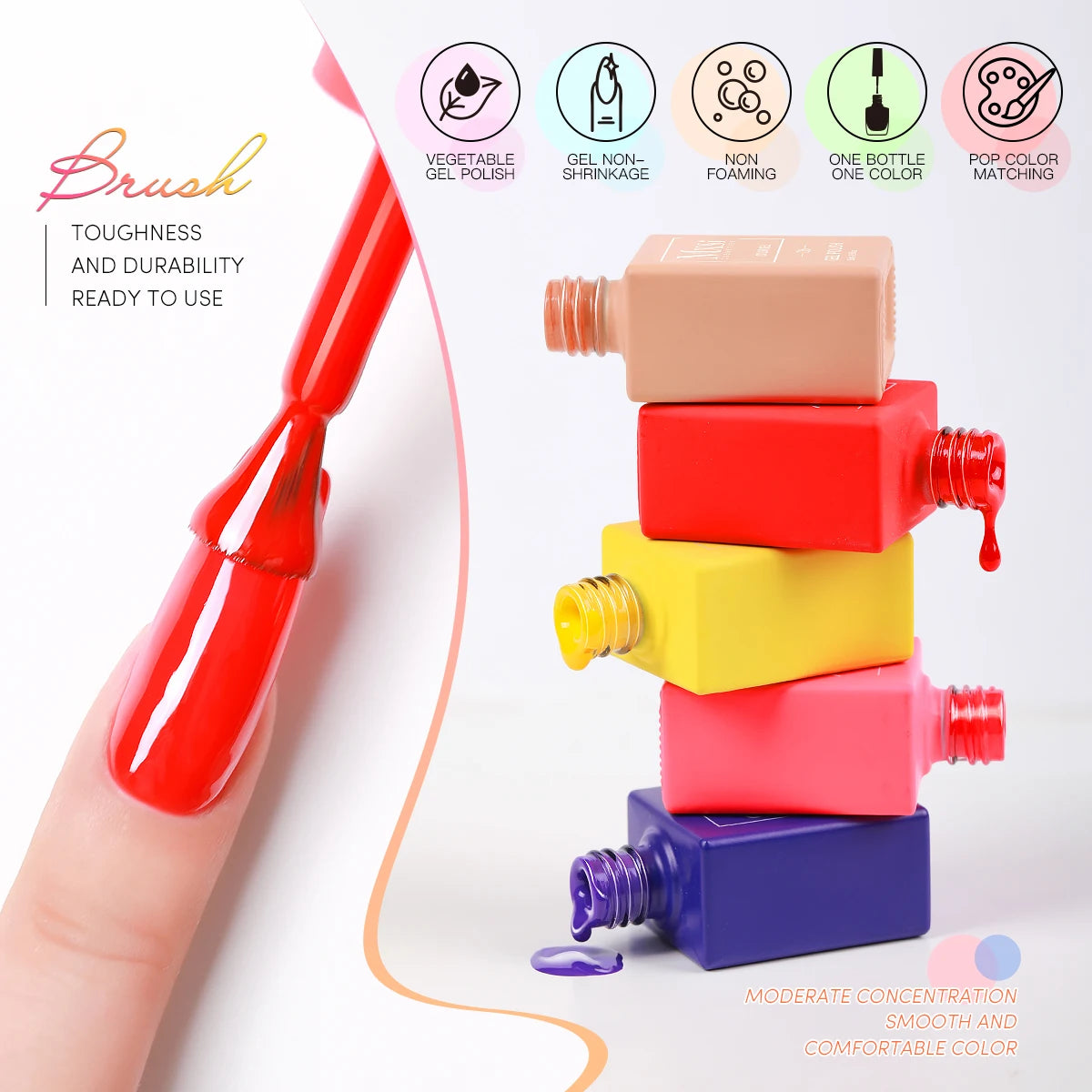 Nail Gel Polish Set DIY Nail Art 6pc Semi Permanent UV LED Gel Kit For Nails Decoration Manicure Soak Off Painting Vernis Design