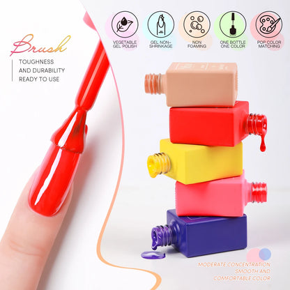 Nail Gel Polish Set DIY Nail Art 6pc Semi Permanent UV LED Gel Kit For Nails Decoration Manicure Soak Off Painting Vernis Design