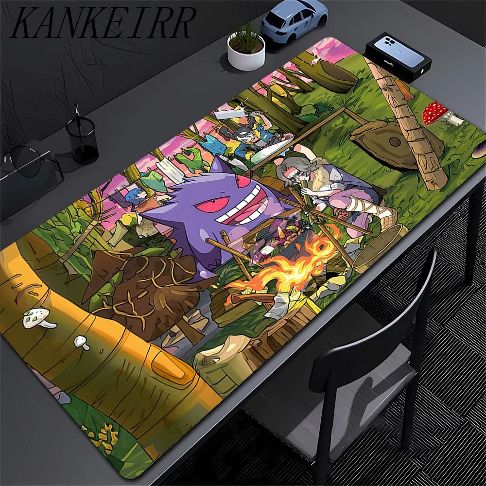 Japan Anime Mouse Pad PC Colorful Gamer Cabinet Mousepad P-pokemon Lugia Keyboard Rug Laptop Gaming Rubber Mat Desk Accessories