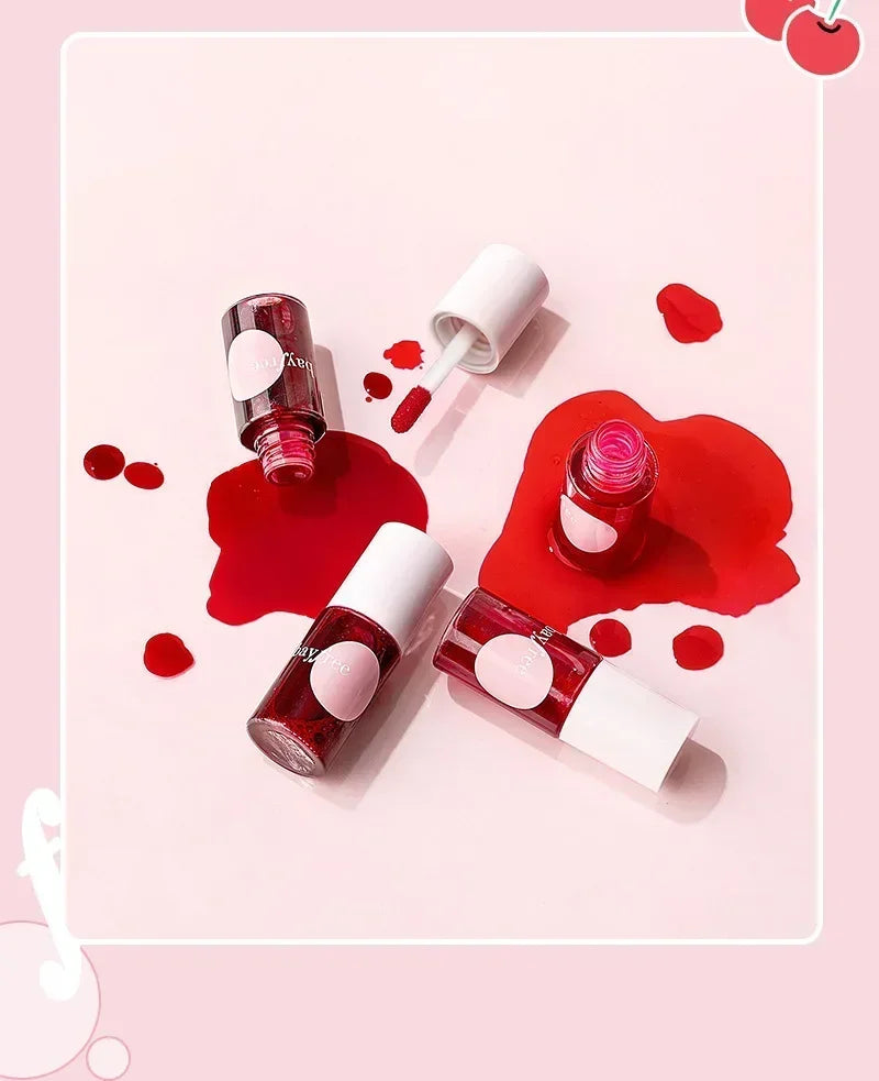 4 Colors Mini Lip Gloss Water Mirror Jelly Long Lasting Lip Glaze Lip Makeup Waterproof Moisturizing Liquid Lipstick Cosmetic