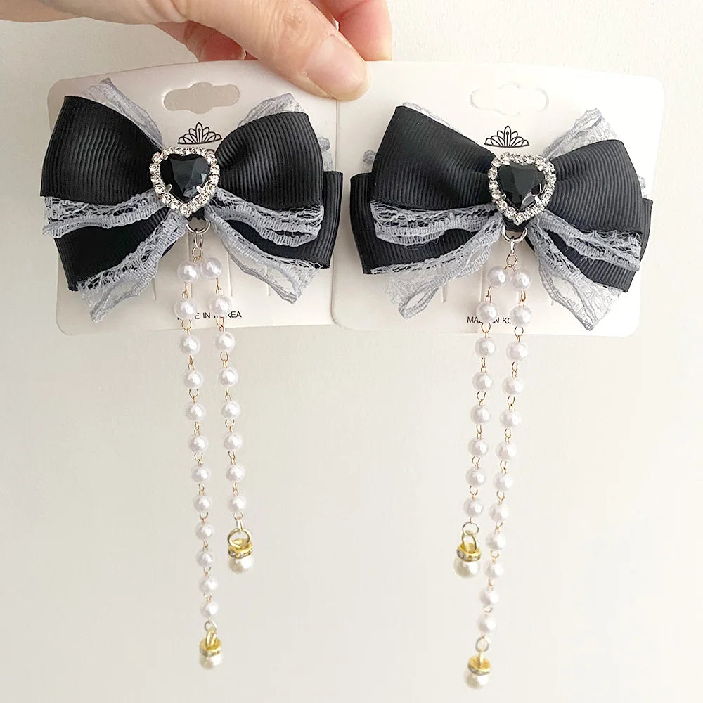 Lolita Hair Bow Clip Set.