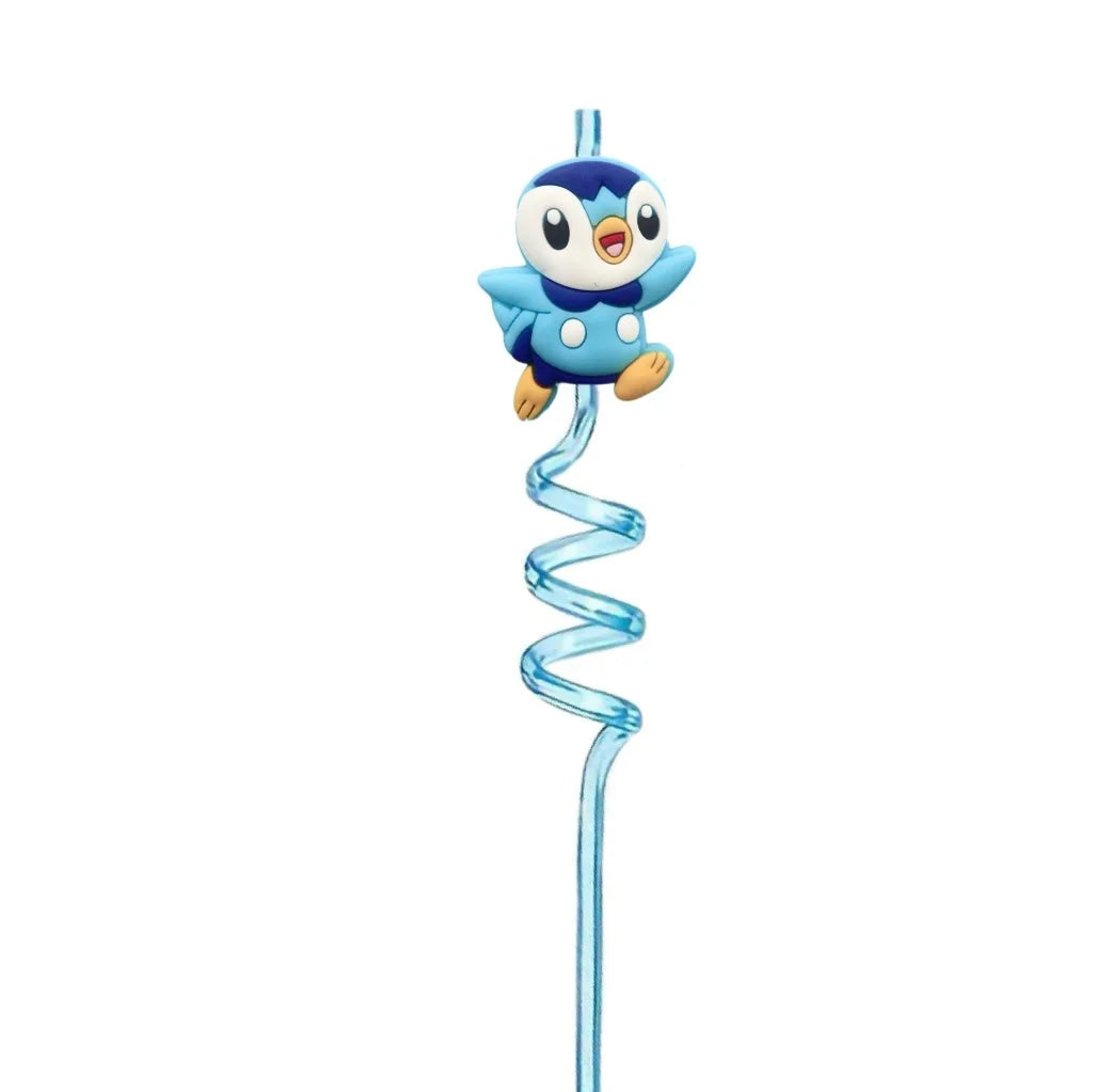 FUNISM Pikachu series cartoon creative spiral straws decorate party reusable colorful straws