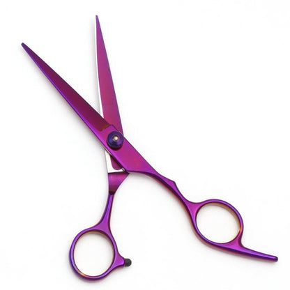 Hairdressing Scissors Japan Stainless Hair Scissors Purple Hair Cutting Scissors Barber Shop Thinning Shears Set Comb C1001