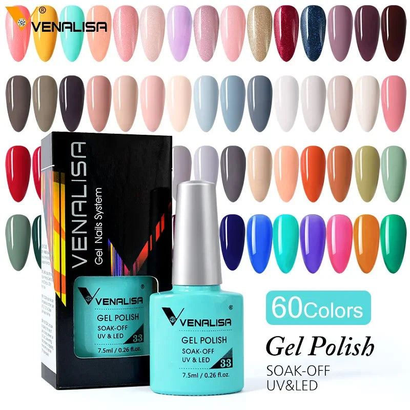 Venalisa VIP4 Nail Gel Polish HEMA/TPO FREE Full Coverage Beautiful Semi Permanent Soak Off UV LED Gel Nail Polish Gel Lacquer