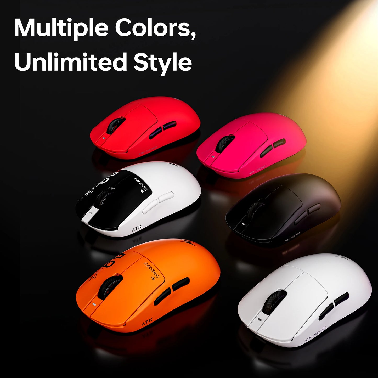 ATK A9 Air Ultimate Wireless Gaming Mouse Tri-Model Dual 8KHz PAW3950UItra 800mAh 42000DPI 750IPS Lightweight Ergonomic E-sports