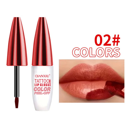 4-color Peel-off Lip Gloss, Water-resistant and Easy To Apply, Long-lasting and Does Not Stick To The Cup