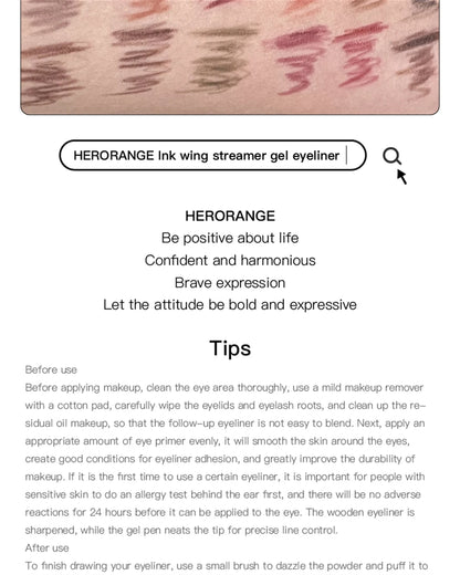 12 Colors Eyeliner Pencil Waterproof Long-lasting Orange Black Brown Easy Wearing Eyeshadow Contour Stick Lying silkworm Makeup