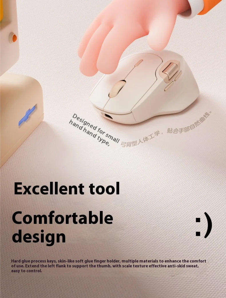 Rapoo MT560 Mouse 3mode Wireless Mice Ergonomic Hall Magnetic Induction Knob Cross Screen Custom Lightweight Gaming Pc Accessory