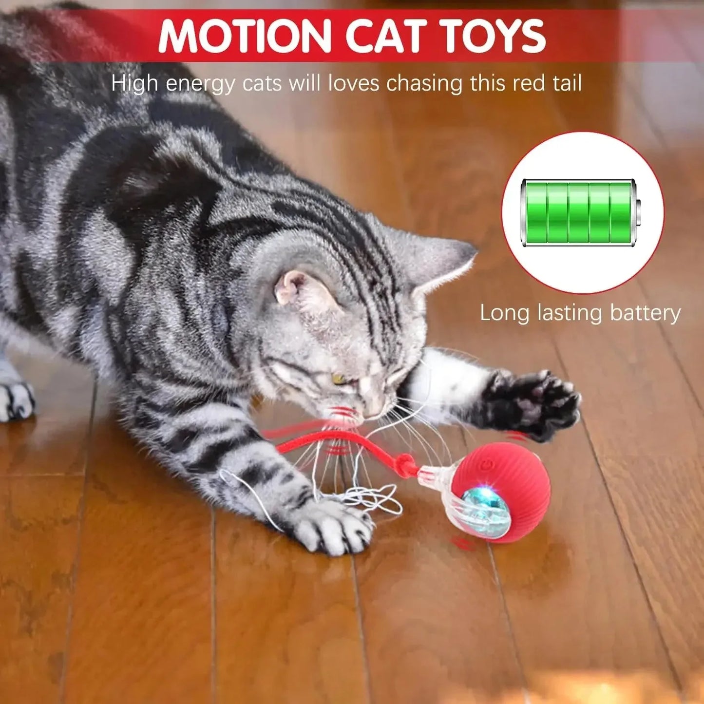 Pet Smart Interactive Ball Rechargeable Cat Ball Smart Kitten Dog Interaction Toy Intelligent Toy Ball Automatic Rolling Cat Toy