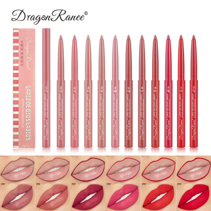 Dragon Ranee Automatic Rotating Lip Liner: Waterproof Matte Contouring Pencil