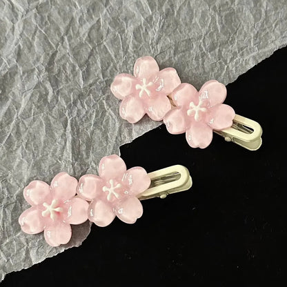 Jelly Cherry Blossom Hair Clips.