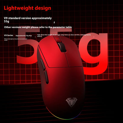 AULA V9 V9+ Wireless Mouse Tri Mode Bluetooth Lightweight Mouse E-sports Gaming Mice Esports Gaming Mice PC Accessories Gifts