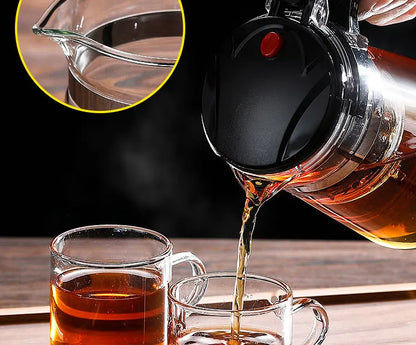 Heat Resistant Glass Teapot One-click Filtering Tea Pot Tea Water Separation Filter Tea Maker Coffee Pot Home Flower Teaware