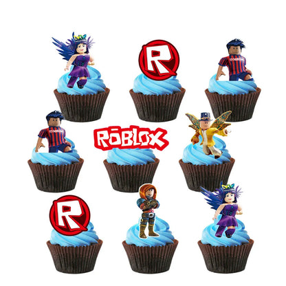 Hot Roblox Disposable Tableware Tableware Set Tablecloth Napkins Candy Box Gift Bag Kids Birthday Party Supplies Gifts