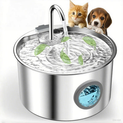 Stainless Steel Pets Water Fountain 108oz 🐱💧