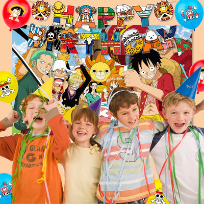 One Piece Birthday Party Supplies Set – 112pcs 🎉🏴‍☠️