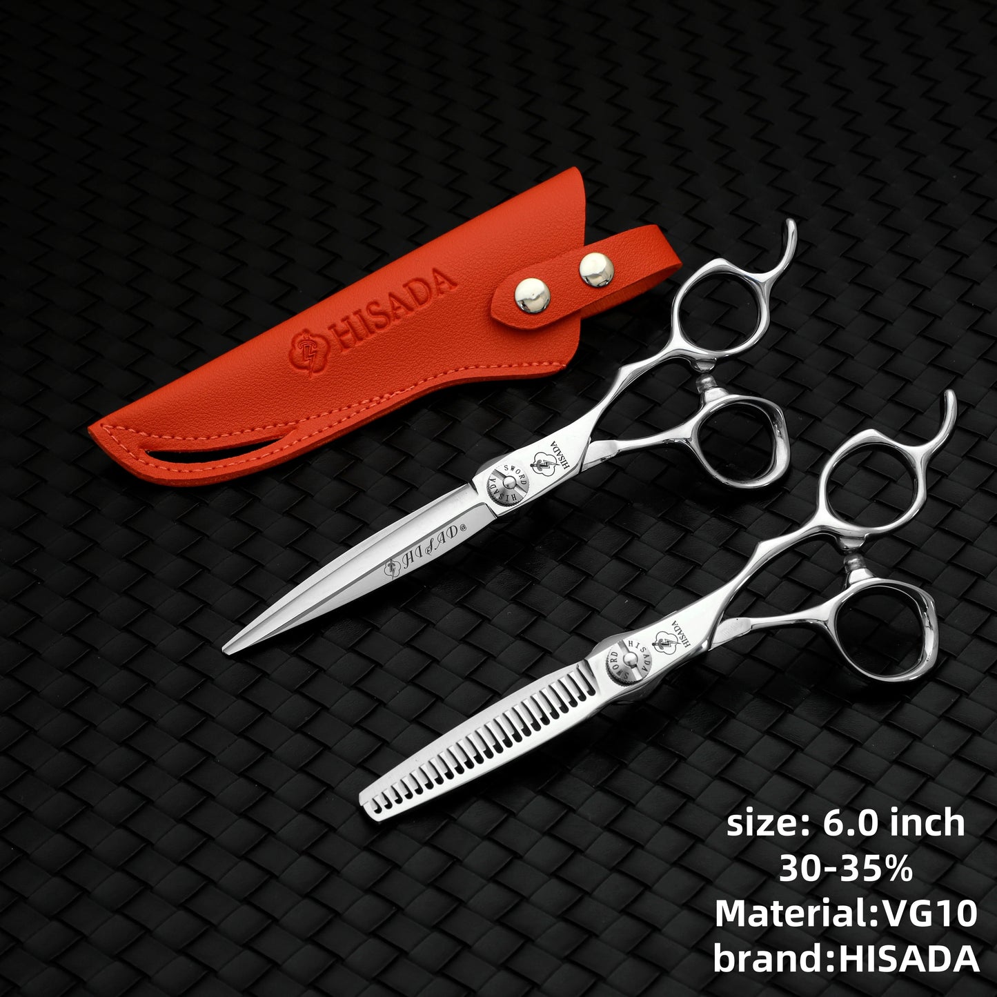 HISADA hairdressing scissors	professional barber scissors 6.0  Inch scissors VG10 material professional barber scissors