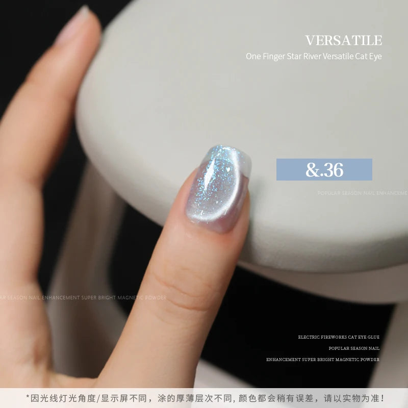 36color/set Star River Cat Eye Gel Nails Polish 15ml Magnetic Gel Glass Beads Semi Permanent Soak Off UV Nail Gel For Nail Salon