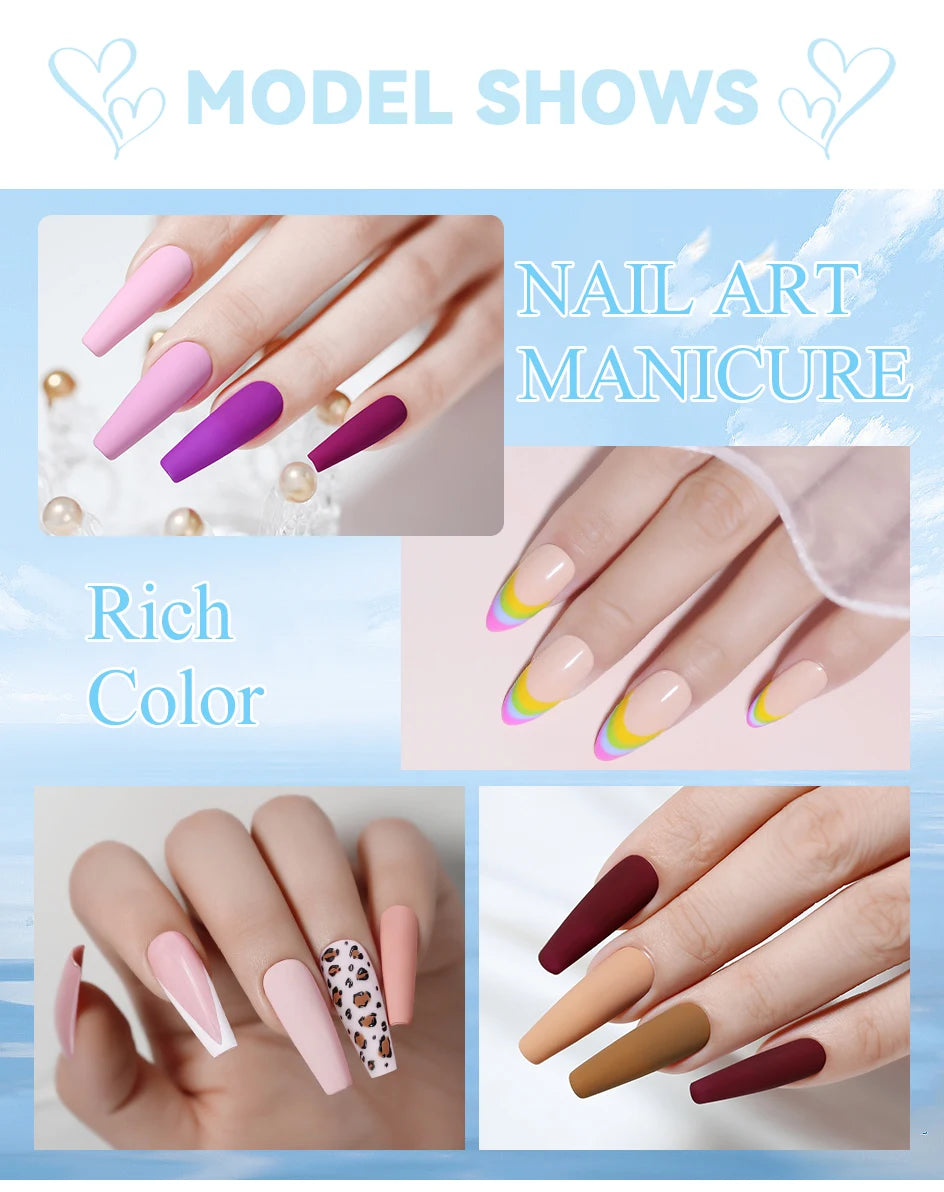 Clou Beaute 20pcs TPO & HEMA FREE Nail Gel Polish Set Red Pink Nude UV LED Soak Off Polish Gel Nail Semi Permanent Nail Varnish