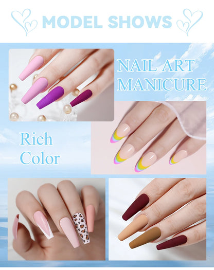 Clou Beaute 20pcs TPO & HEMA FREE Nail Gel Polish Set Red Pink Nude UV LED Soak Off Polish Gel Nail Semi Permanent Nail Varnish