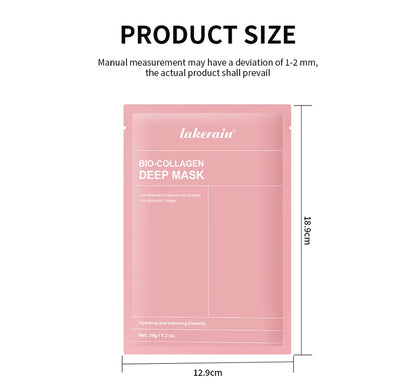lakerain Bio-Collagen Deep Mask: 4-Piece Hydrating & Pore Refining Set