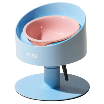 Cat Food Bowl Adjustable Cat Ceramic Bowl Non-Slip Flower Shaped Pet Water Bowl Neck Protection Anti Vomiting Bowl Pet Supplies