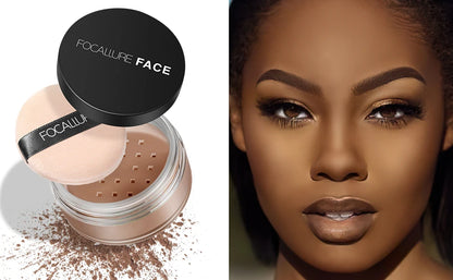 Focallure Face Loose Powder 3 Colors Ultra-Light Perfect Finishing Makeup Powder Waterproof Translucent Setting Powder Cosmetic