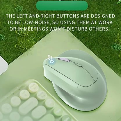 Ergonomic Bluetooth5.0&2.4G Wireless Vertical Mouse with Silent Button,Rechargeable 1600DPI Optical Mice for PC/Laptop/Desktop