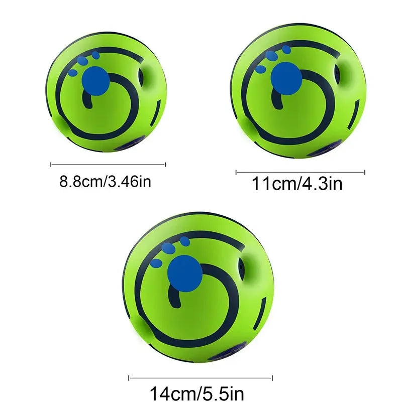 Wobble Wag Giggle Glow Ball Interactive Dog Attention Toy Fun Giggle Sounds Ball When Rolled or Shaken for Pet Dog Fun
