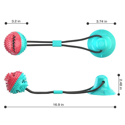 Large Dog Ball Toys Suction Cup Ropes Interactive Leaking Slow Feeder Chew Toy Toothing Clean ，Alaska, Husky toys