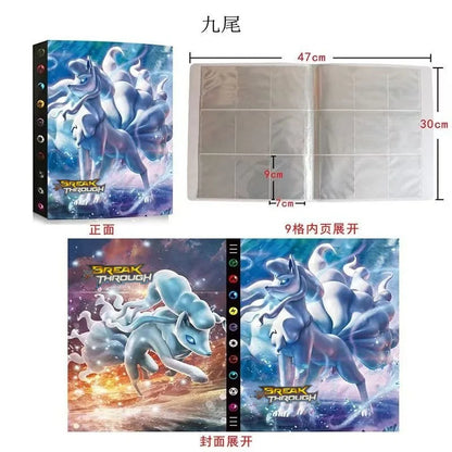 Cartoons 9 Pockets 540 Cards Book Album Anime Map Game Cards PIKACHU