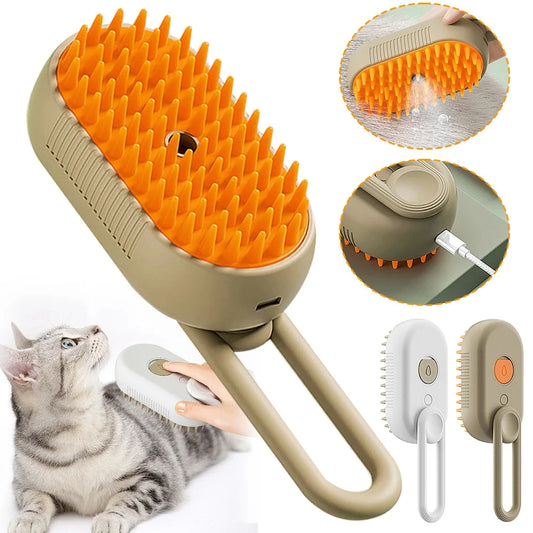 3-in-1 Steam Cat Grooming Brush