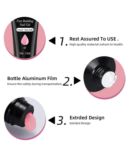 Professional Gel Nail Polish Kit Semi Permanent Gel Varnish Set Nail Art Manicure Kit And UV LED Nail Dryer Electric Nail Drill