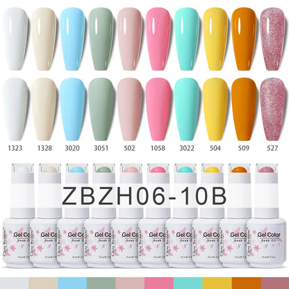 Clou Beaute 10/12/20/24pcs Gel Nail Polish Set Color 15ml White Glass Bottle Nail Art Kit Semi Permanent Gellack Nail Varnish