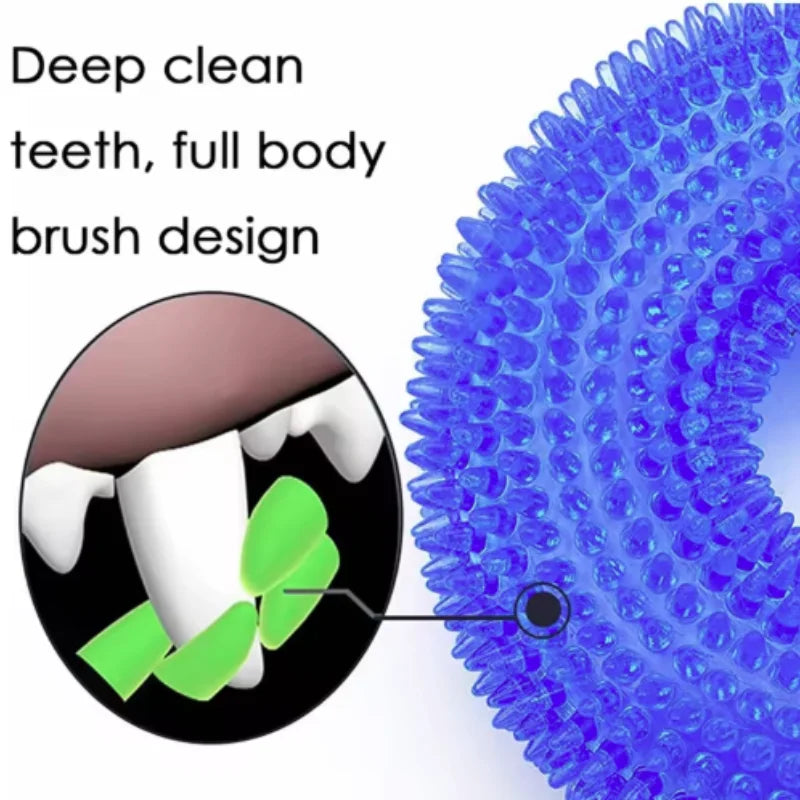 Pet Chew Toy Soft Rubber Bite-resistance Bone Shape Teeth Grinding Chewing Toys for Small Dogs Training Pet Supplies