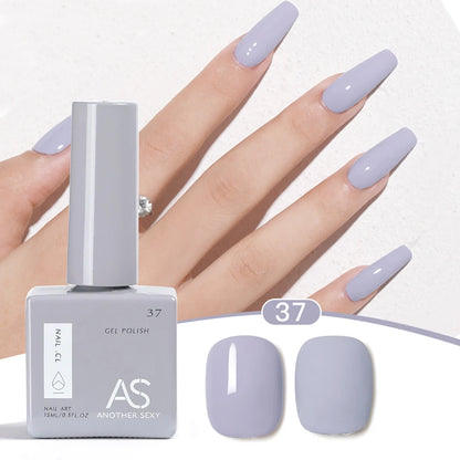 AS 1pc 15ml Bright Yellow Gel Nail Polish Starter Pure Soak Off No Wipe Nail Gel Polish Varnish Suitable For All Seasons