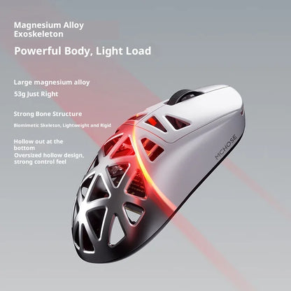 MCHOSE A7X Ultra Magnesium Alloy Wireless Mouse Game E-sports Bluetooth third mock examination PAW3950TI Lightweight